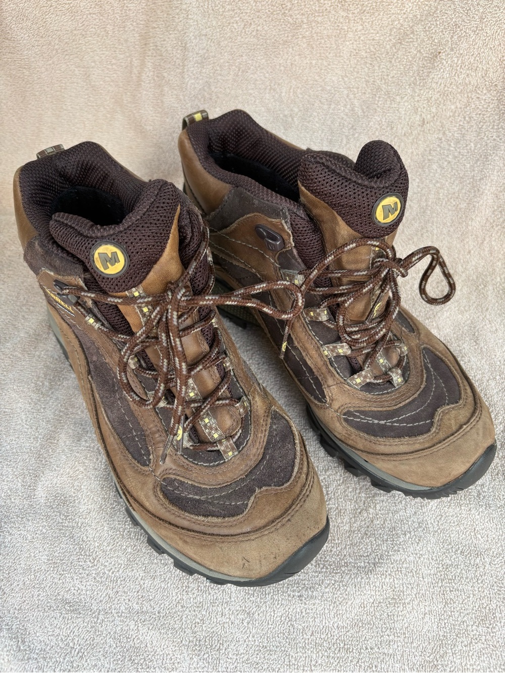 Merrell Siren Waterproof Mid Leather Hiking Boots Women’s 9.5 Brown Vibram